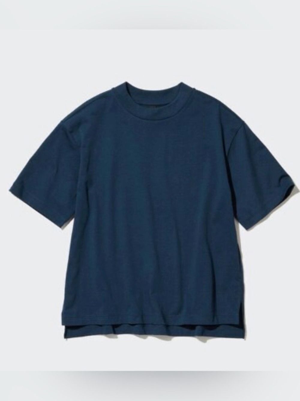 AIRism Cotton Short Sleeve T- shirt, Green/Navy Loose fit women's sz medium